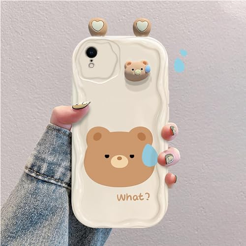 hdqICase 3D Cartoon Hülle Kompatibel mit iPhone XR | Süßes Stoßfestes und Stylisches Silikon Cover