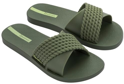 Ipanema Street II Fem, Sandalias deslizantes Mujer, Verde Oscuro, 38 EU