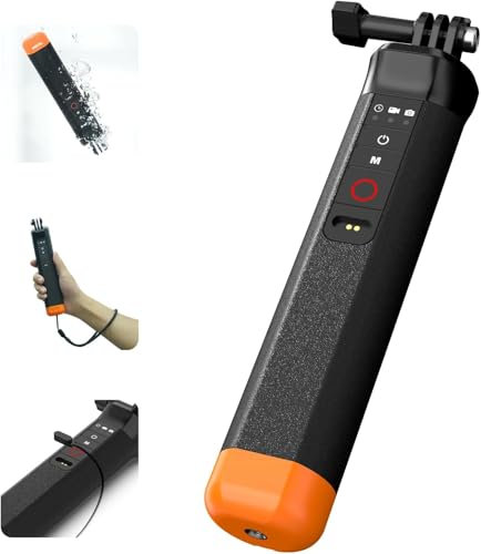 VIDIFY Floating Hand Grip for GoPro, Waterproof Floaty Handle for Hero 13 12/11/10 Action Cameras, Snorkelling Underwater Diving Selfie Pole With Built In Bluetooth Remote