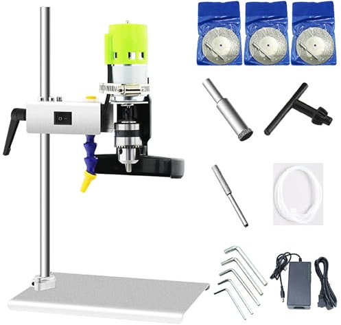 WuDLi Electric Glass Bottle Cutter, Multi-functional Bottle Cutter, 200W Benchtop Drill, 6000R/min, 7 Speed Adjustment, for Drilling, Polishing and Cutting Wine/glass Bottles, Diy Flower Pot