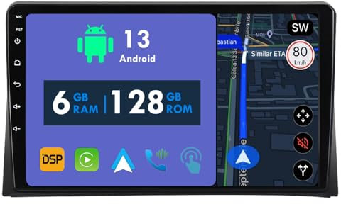 RoverOne Radio de coche GPS para Volkswagen Multivan T5 2003 2004 2005 2006-2015 Carplay Android Auto Stereo Unidad principal Bluetooth Sat Navigation