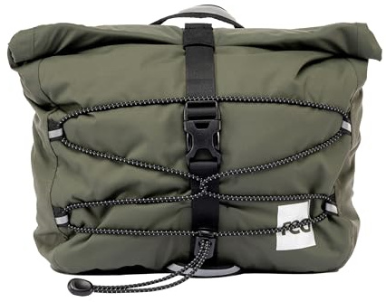 Red Original Unisex PFC-Free Waterproof Cross Body Bag - Lightweight, 100% Recycled Fabric, Practical Storage for all Weather, Walking, Boating, Cycling, Hiking, Camping, Beach (Olive Green, 7L)
