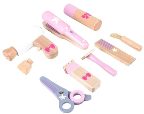 Abaodam 1 Set Simulation Haarschnitt Wenig Essen Küche Vakuum Trockner Brot Mädchen Simulation Haar Trimmer Holz Haarschnitt Versorgung Simulation Barber Smart Holz