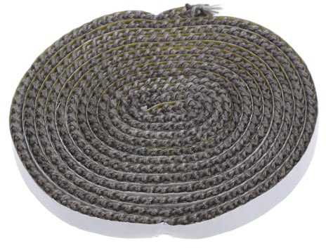 ERINGOGO 1rolle Roll Flat Stove Rope Selbstklebendes Dichtband Für Ofentüren Hochtemperaturbeständig Fiberglas Seil Einsetzbar Für Öfen Und Kamine