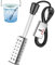 CYTBEK Chauffeur d'eau à Immersion électrique 2500W - Élément de Chauffage en Acier Inoxydable avec contrôleur de Thermostat numérique, Chauffage Rapide pour Baignoire, Piscine et piscines