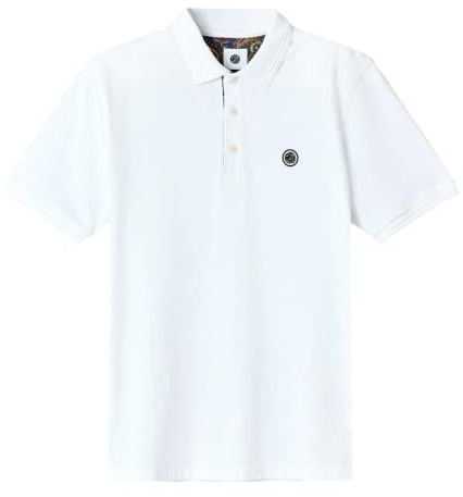 Pretty Green Mens House PaisPlkt Polo White L