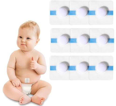 PYEUIFT 9 Pièces Pansement Hernie Ombilicale, Pansement Abdominal pour Bébé, Soutien Hernie Ombilicale, Pour Nouveau-né, Infantile, Soins Bébé, Hernie Support, Pansement pour Enfants, Sans Ceinture