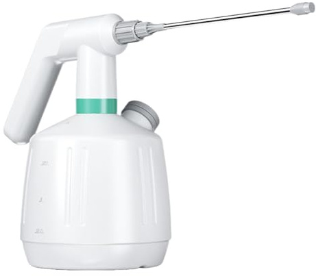 Hogvinnatil Pulverizador eléctrico de agua – Aspersor automático para plantas | Eléctrico a batería 2 litros para regar plantas césped fertilizar limpieza interior exterior