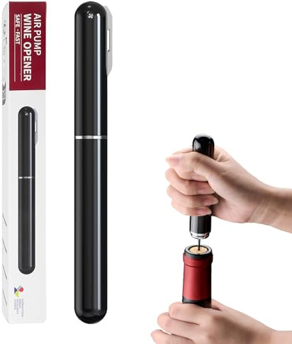 Tire Bouchon Pompe À Air 2-En-1 Avec Coupe-Capsule, Tire Bouchon，Ouvre Bouteille，Ouvre-Bouteille À Pression D'air Pour Bouteilles De Vin Pour Maison, Restaurant, Cadeaux Pour Les Amateurs De Vin