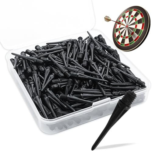 KXVXXV 200 Stück Dart Spitzen Soft Dartspitzen Kunststoff Ersatzspitze | Nicht Leicht zu Brechen und Stabil für Dartpfeile mit Kunststoffspitze