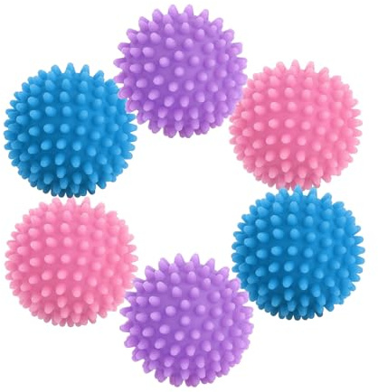 6 PCS Palline per Asciugatrice, Asciugatrici Silicone, Palle Asciugatrice, Palle Riutilizzabile, Migliora Le Prestazioni di Lavaggio, Adatto Ad Asciugatrici E Lavatrici (B)