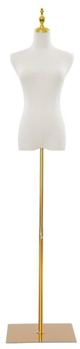 Schneiderpuppe für Damen, Schaufensterpuppe, weibliches Modell, tragbar, Kleid, Torso, Schaufensterpuppe, mit verstellbarem Ständer, 70 – 130 cm, zum Ausstellen von Abendkleidern (quadratischer