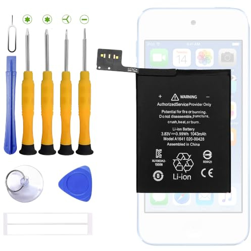 BOVDRO Batterie de rechange compatible avec i-Pod Touch 6th i-Pod Touch 6th, batterie A1574 A1641 pour outil de réparation inclus