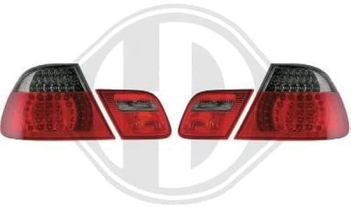 in.pro. 1214997 HD LED Rückleuchten BMW E46 Baujahr: 99-03 Coupe, 4-teilig, klarglas, rot-schwarz
