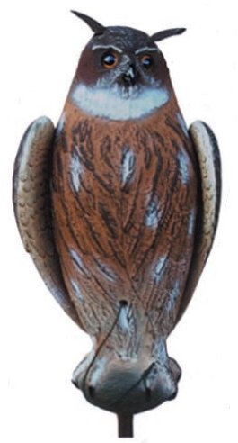 Jagd & Angelsport Schade - Lockvogel Hütten Uhu, Kunstsoff, Grün, Vogel, Figurine, Garten, Vögel, Erdton
