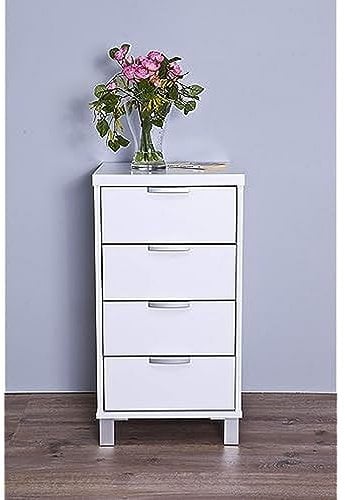 TOPKIT | Cajonera Andalucía 1043 | Medidas 75 x 40,5 x 45 cm | Cajonera Cómoda | Mesita de Noche | Cajonera Dormitorio | Blanco