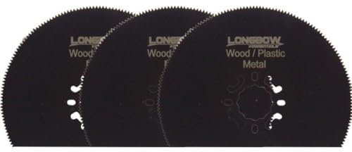 Longbow 3 Pack of 79mm Multi Tool Half Circle Saw for Makita Bosch Skil Worx