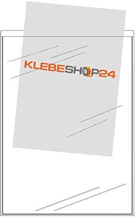 Klarsichthüllen selbstklebend | Rechteckig | Öffnung an der schmalen Seite | für Dokumente, Prospekte, Flyer, Fotos, Karten uvm. | DIN A6, 20 Stück
