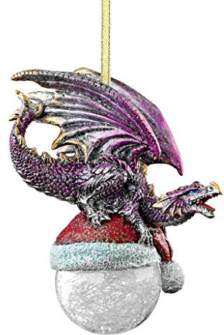 Christbaumschmuck - Nordpol Weihnachtsmütze Drache Feiertags-Verzierung - Snowflake Dragon Ball Ornament