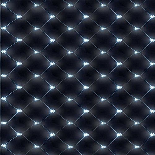 LightsGo Net Fairy Lights Outdoor Indoor LED Fairy Lights 120LEDs 1.5m*2m Cool White - 8/16H Timer, 8 Modes, Memory