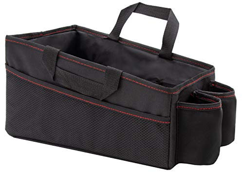 ZOLLNER Auto Organizer, sportliches Design, Getränkehalter, Gurtbefestigung