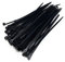 Small Standard Nylon Cable Ties 2.5mm in Width Zip Straps, Pack of 100 (2.5mm x 100mm, Black)