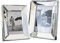 Loberon Bilderrahmen 2er Set Dominique, Zwei Größen, zum Stellen, zeitlos elegant, Wohn-Accessoires, Dekoration, MDF, Glas, Silber