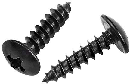 Yudesun Autorroscante Tornillos Para Madera - Acero Al Carbono Tornillos Empotrado en Cruz Cabeza Redonda Cabeza de Hongo Negro M4 M5