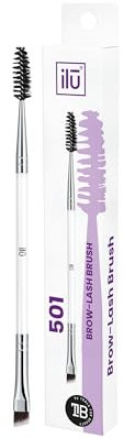 Tb Tools For Beauty - Pincel Doble Cara Para Cejas y Pestañas Brocha de Diseño Preciso Con Fibras Taklon Mango de Madera Spoolie Vegan Durable y Fácil de Limpiar