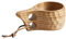 Bireegoo Nordische Finnische Kuksa Holztasse 200ml, Kautschukholz, Tragbar, Zuhause oder Camping, 15,5 x 9 x 6,5 cm, 200ml