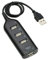 1M WHITE HIGH SPEED 4 PORT USB 2.0 HUB EXPANSION SPLITTER ADAPTER PC LAPTOP (Black)