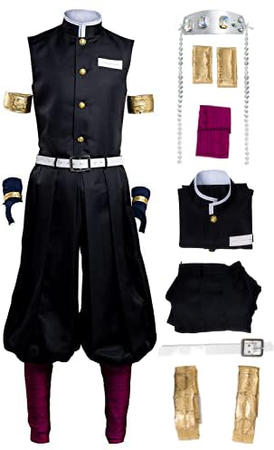 Gonriya Mens Costume Anime Cosplay Outfit Uniform for Adult | Adult Cosplay Costume Wig Suit Full Set Halloween Costumes