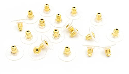 Vintageparts Ohrstopper für Ohrstecker in goldfarben 20 Stück zum Schmuck selber basteln