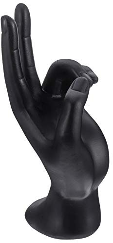 cabilock Ringhalter OK Hand Figur Ringständer Armband Uhren Ständer Schmuckständer Schmuckhalter Fingerringe Display Wohnkultur für Schmuck Fotografie Desktop Dekoration Schwarz