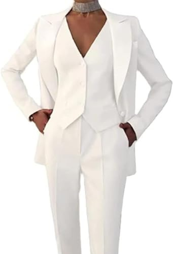Leader of the Beauty Traje de negocios e informal de 3 piezas para mujer, con chaqueta, chaleco y pantalones
