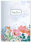 16x personalisierte Garten Blumen DIN A4 Schulheft, Rechenhefte im Aquarell Stil gemalt in Hellblau Lineatur 7 (kariertes Heft)