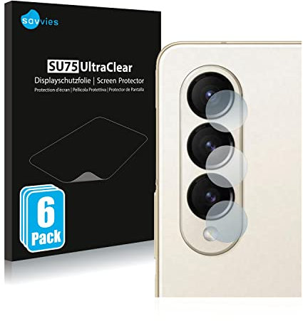 Savvies 6 Pack Screen Protector compatible with Samsung Galaxy Z Fold 4 (ONLY Camera Lens) Protection Film Clear