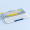 Attack Shark 68 Keys Acrylic Wrist Rest, CNC Aluminum Alloy Palm Rest, Transparent Arm Rest, 60% Layout Gaming Mechanical Keyboard Wrist Rest, Ergonomic Wrist Support, Anti-Slip Base -Glaze Blue