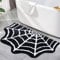 Meetory Spinnennetz-Badematte, 78,7 x 50,8 cm, schwarz, Gothic, Halloween, Rutschfester Teppich