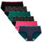 INNERSY Damen Slips Mehrpack Baumwolle Hipster Unterwäsche Frauen Unterhosen Panty Sport 6 Pack (M, Retro Mehrfarbig)