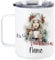 GRAZDesign Thermobecher mit Deckel und Namen personalisiert Glühweinbecher Weihnachten Motiv, Wanderbecher Edelstahl 350ml