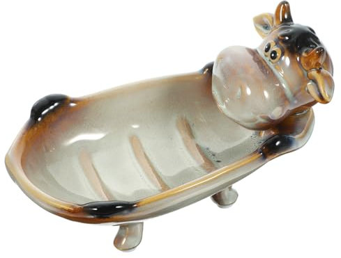 BUGUUYO Keramik Seifenschale Doppellagig Mit Ablaufsystem Badezimmer Küche Kleine Seifenablage Schlüsselablage Dekorativ