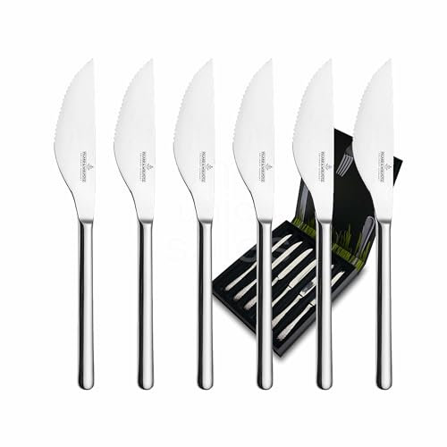 6 teiliges Pizzamesser Besteckset aus der Serie Ventura 6108 von Picard & Wielpütz in schwarzer Verschenkbox mit Magnetverschluss