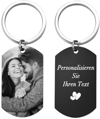 XUANPAI Schlüsselanhänger Personalisiert Foto Geschenk für Ihn - Personalisierter Schlüsselanhänger Freund Auto mit Gravur Bild Fotogeschenke für Männer Papa Partner Ehemann Bruder (Personalisierter)