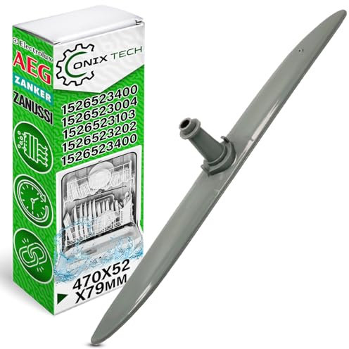 Brazo Rociador Inferior para Lavavajillas 470 x 52 x 79 mm con Código Original 52652340/0 1526523004 para Electrolux para AEG para Zanker para Zanussi - Garantía de 5 Años - ONIX TECH