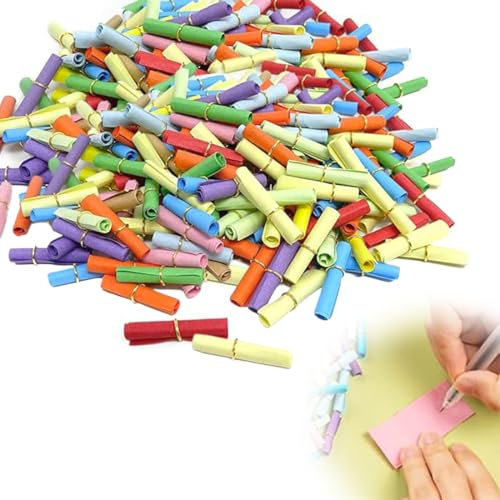 200 Stück Lose zum Selber Beschriften, Unbedruckt Leere Lose Bunte Mischung Kleine Zettel für Kindergeburtstag Adventskalender Oder Geburtstag lose zum selber beschriften lose (Zufällige Farbe)