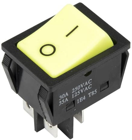KCD4-201-3 Perforar 30 X 22 Mm 30A 4 Pin ON - OFF Interruptor basculante for barco KCD4 Interruptor de encendido 1 Uds(Green)
