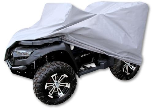 Premium Universal wasserdichtes Quad mit Kofferraumabdeckung Koffer Langlebig Schützt 4 Räder vor Schnee, Regen und Sonne Schnelle Montage Größe XL