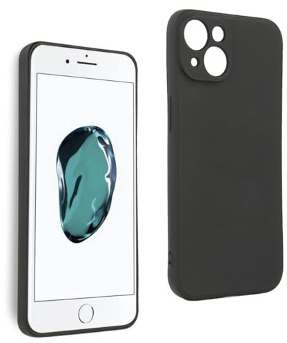 REY Cover in Gel TPU Nera per iPhone 7 Plus - 8 Plus, Ultra Sottile 0,33 mm, Morbido Flessibile, Custodia Silicone
