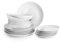 IBILI - Vajilla de 18 Piezas Bolonia Blanco, Platos de Porcelana para 6 personas